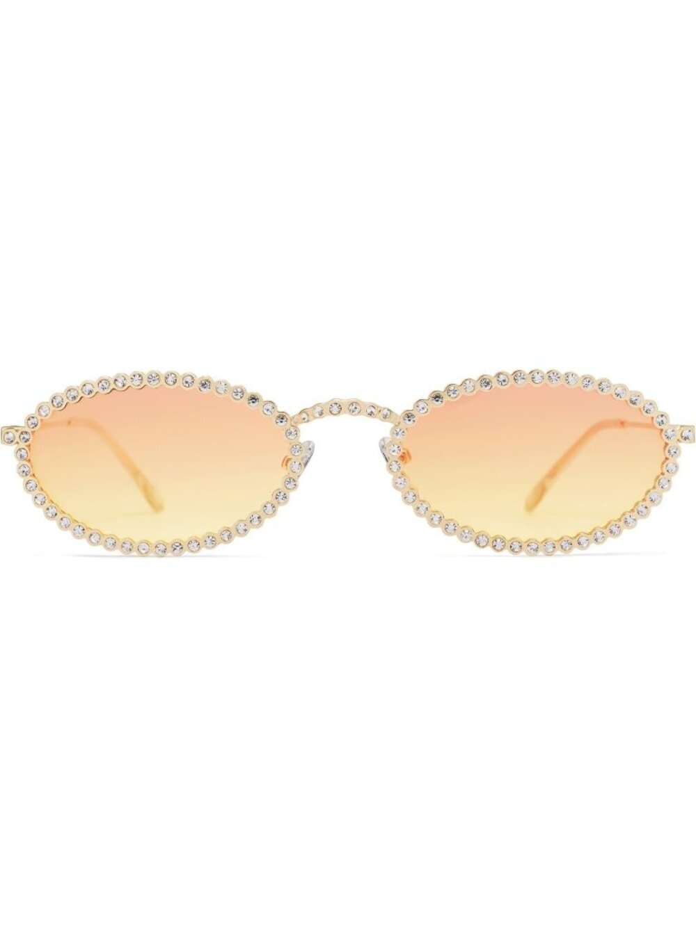 SOJOS Women Retro Oval Rhinestone Sunglasses 90s Style Bling Hippie Disco Pink